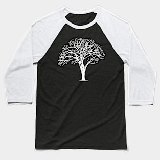 White Leafless Oak for dark background Baseball T-Shirt